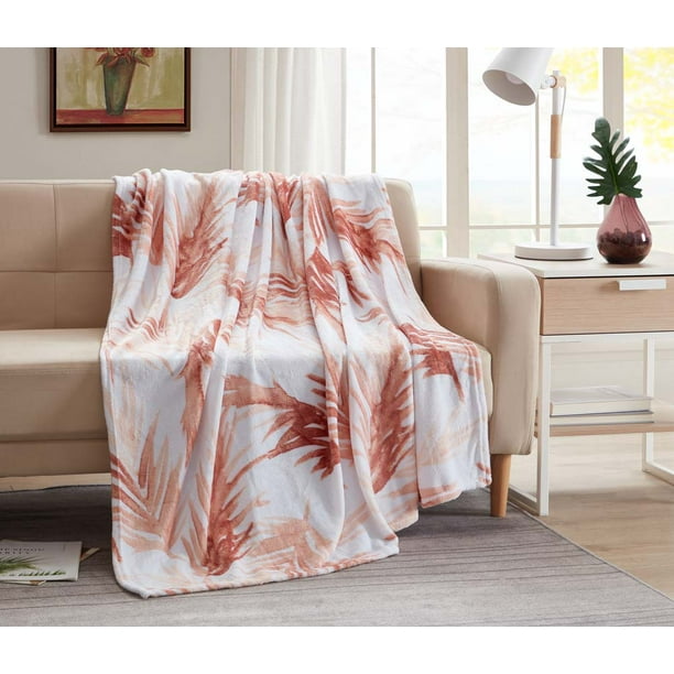 Fleece Blanket Home Decor Tropical Flower Palm Leaf Ultra-Soft Micro Lightweight Throw Blanket for Living Couch Bed Room Fleece Blanket Home Decor Tropical Flower Palm Leaf Ultra-Soft Micro Lightweight Throw Blanket for Living Couch Bed Room